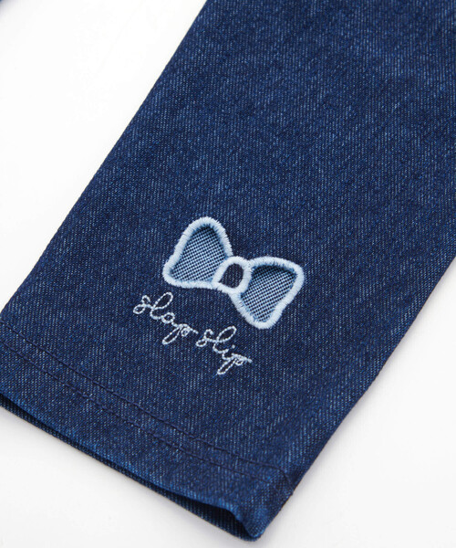 SLAP SLIP（スラップスリップ）の「お花リボンハート裾くりぬきツイルニットレギパン(80~130cm)（その他パンツ・キッズ・ネイビー/ブラック/ピンク・100cm/120cm/110cm/80ｃｍ/90cm/130cm）」の16枚目の写真