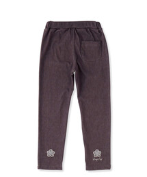 お花リボンハート裾くりぬきツイルニットレギパン(80~130cm)