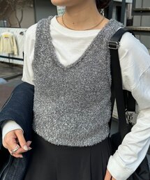 【WEB限定】ラメフェザーヤーンキャミ