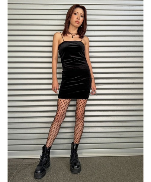 EGOIST(エゴイスト)の「ラメ刺繍ベロアキャミワンピース(ワンピース・レディース・ブラック/カーキ/ライトブラウン・FREE)」の15枚目の写真