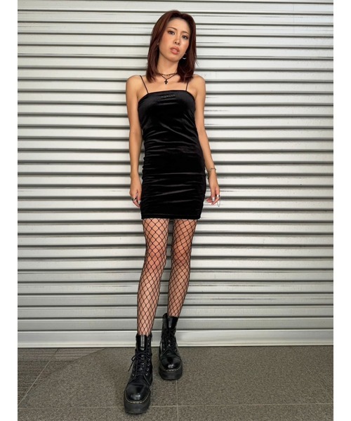 EGOIST(エゴイスト)の「ラメ刺繍ベロアキャミワンピース(ワンピース・レディース・ブラック/カーキ/ライトブラウン・FREE)」の16枚目の写真