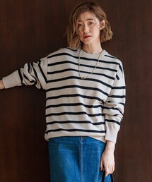 【Oggi2月号掲載/洗える】ピュアカシミヤ クルーネック ニット