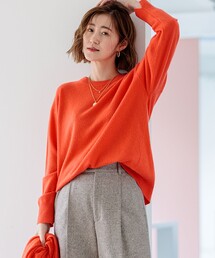 【Oggi2月号掲載/洗える】ピュアカシミヤ クルーネック ニット