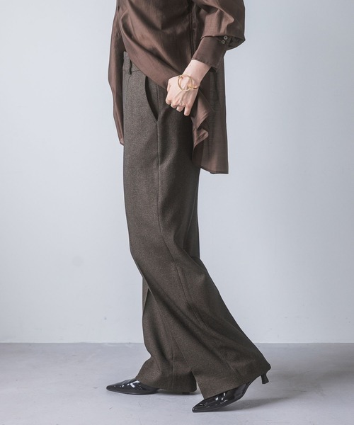 セール】【セットアップ対応】Wライクストレートパンツ（スラックス