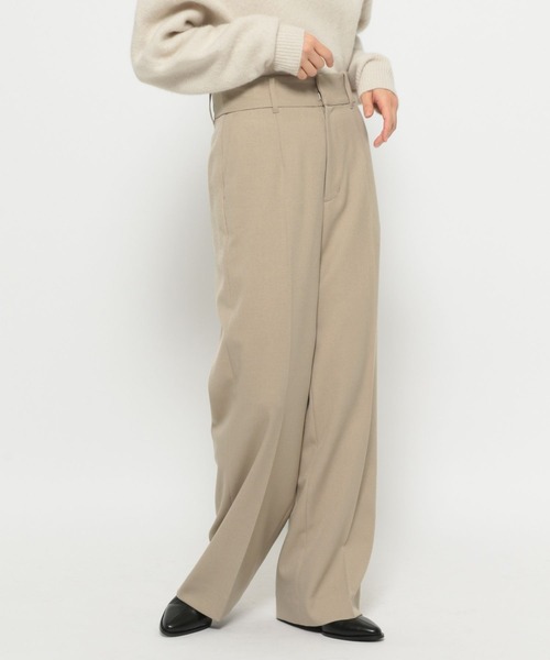 A part by（アパートバイ）の「【セットアップ対応】Wライクストレートパンツ（スラックス・レディース・ベージュ/ブラック/ブラウン/キャメル・MEDIUM/SMALL）」の11枚目の写真