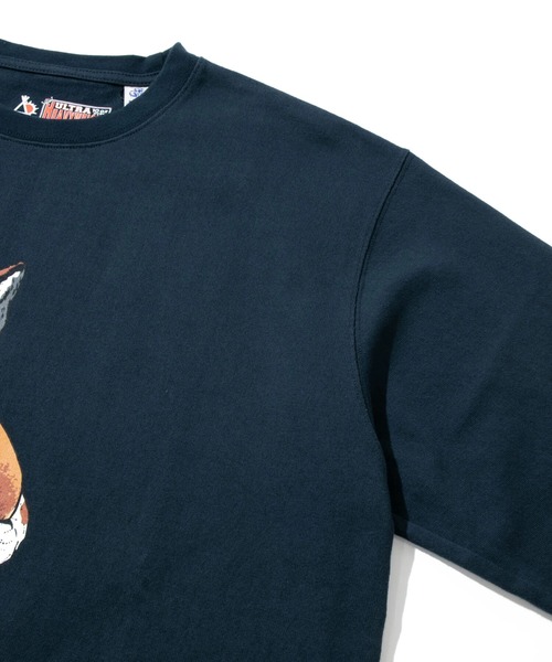 go slow caravan（ゴースローキャラバン）の「超ヘビーUSA/C どら焼き猫ロングスリーブ TEE（Tシャツ/カットソー・メンズ・ネイビー/ホワイト・X-LARGE/LARGE/MEDIUM/SMALL）」の4枚目の写真