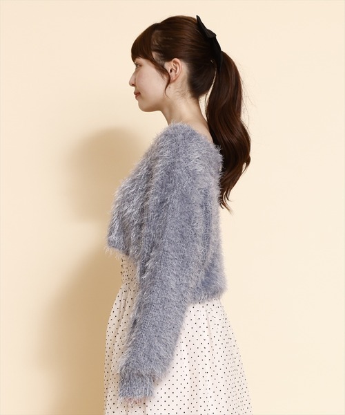 REDYAZEL（レディアゼル）の「クロップドシャギーニットトップス（ニット/セーター・レディース・ホワイト/ピンク/ブルー・FREE）」の16枚目の写真