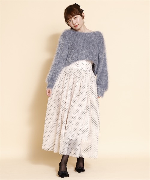 REDYAZEL（レディアゼル）の「クロップドシャギーニットトップス（ニット/セーター・レディース・ホワイト/ピンク/ブルー・FREE）」の20枚目の写真