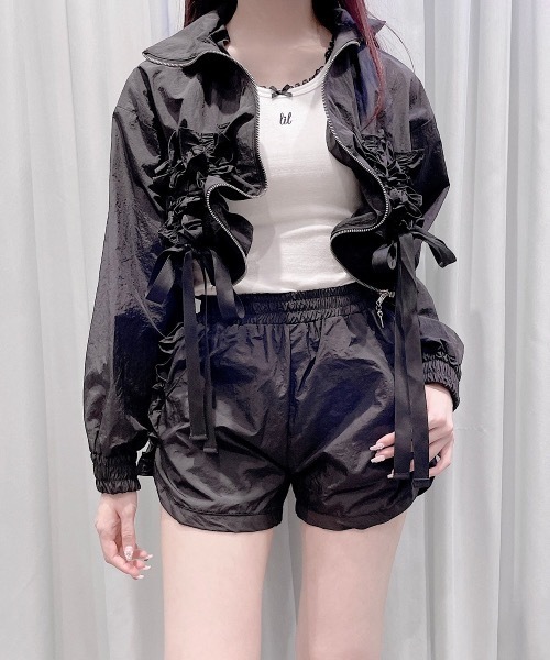 lilLilly(リルリリー)の「ナイロンフリルショートパンツ(その他パンツ・レディース・ホワイト/ブラック/ブルー/ピンク・FREE)」の12枚目の写真