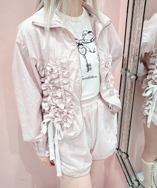 lilLilly(リルリリー)の「ナイロンフリルショートパンツ(その他パンツ・レディース・ホワイト/ブラック/ブルー/ピンク・FREE)」の10枚目の写真