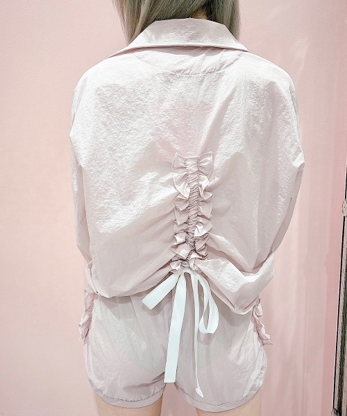 lilLilly(リルリリー)の「ナイロンフリルショートパンツ(その他パンツ・レディース・ホワイト/ブラック/ブルー/ピンク・FREE)」の9枚目の写真