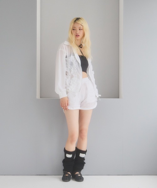 lilLilly(リルリリー)の「ナイロンフリルショートパンツ(その他パンツ・レディース・ホワイト/ブラック/ブルー/ピンク・FREE)」の16枚目の写真