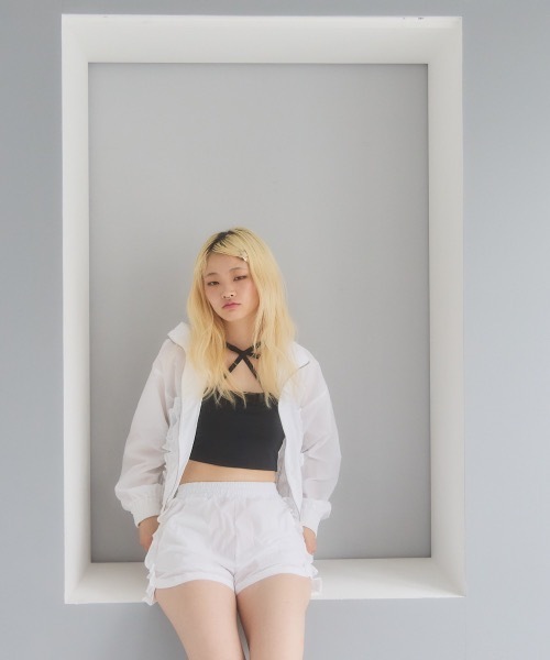 lilLilly(リルリリー)の「ナイロンフリルショートパンツ(その他パンツ・レディース・ホワイト/ブラック/ブルー/ピンク・FREE)」の17枚目の写真