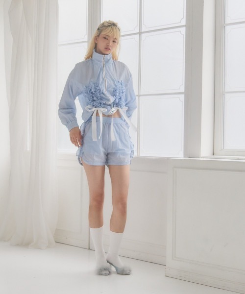 lilLilly(リルリリー)の「ナイロンフリルショートパンツ(その他パンツ・レディース・ホワイト/ブラック/ブルー/ピンク・FREE)」の21枚目の写真