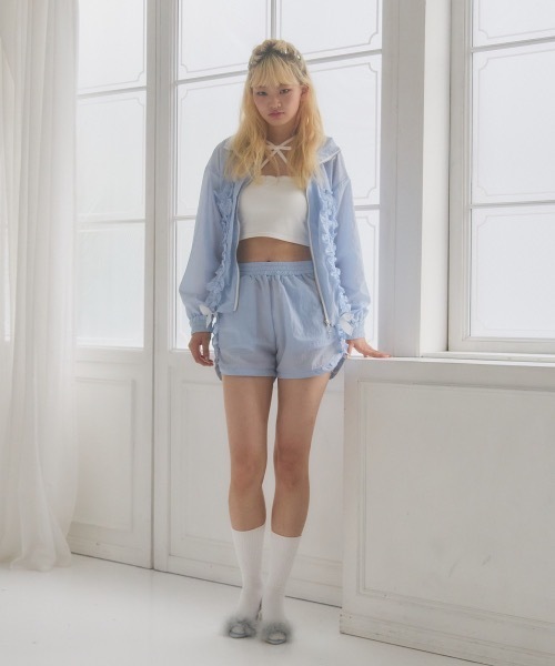 lilLilly(リルリリー)の「ナイロンフリルショートパンツ(その他パンツ・レディース・ホワイト/ブラック/ブルー/ピンク・FREE)」の19枚目の写真