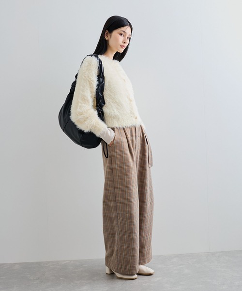 VIS（ビス）の「ラビットタッチカーディガン（カーディガン/ボレロ・レディース・ピンク/グレー系その他/チャコールグレー/オフホワイト・FREE）」の7枚目の写真