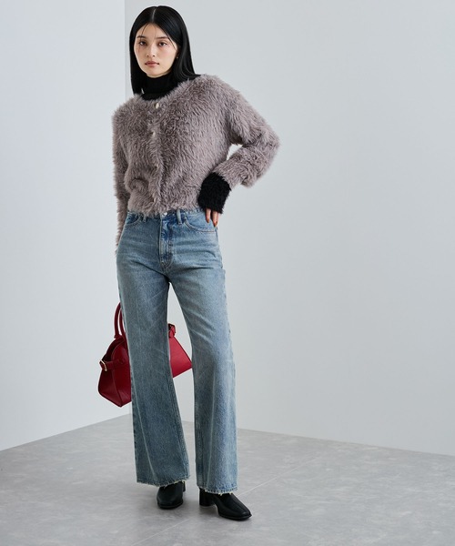 VIS（ビス）の「ラビットタッチカーディガン（カーディガン/ボレロ・レディース・ピンク/グレー系その他/チャコールグレー/オフホワイト・FREE）」の9枚目の写真