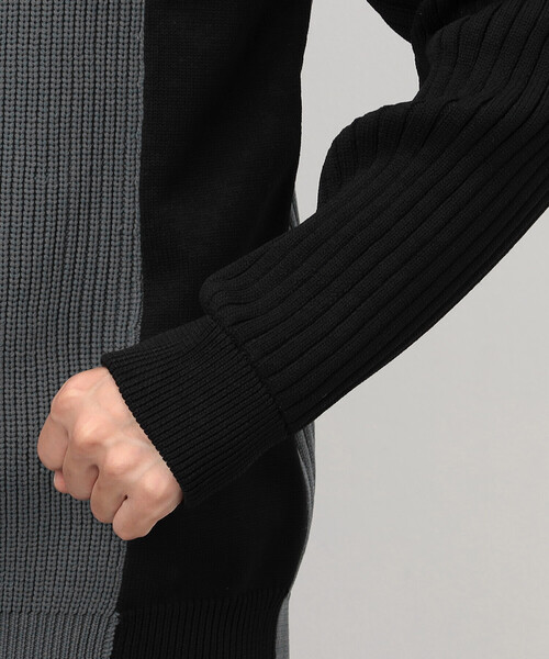 COMME CA ISM（コムサイズム）の「両畦編み デザイン ケーブルニット（ニット/セーター・メンズ・オフホワイト/ブラック/ネイビー・LARGE/MEDIUM）」の14枚目の写真