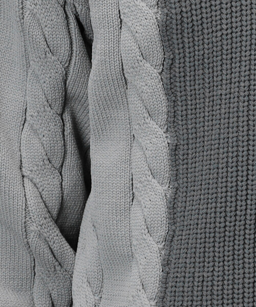 COMME CA ISM（コムサイズム）の「両畦編み デザイン ケーブルニット（ニット/セーター・メンズ・オフホワイト/ブラック/ネイビー・LARGE/MEDIUM）」の17枚目の写真
