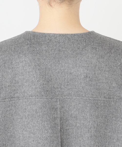 JOURNAL STANDARD relume（ジャーナルスタンダード　レリューム）の「《追加》リバーシブルノーカラーショートコート（ノーカラーコート・レディース・ブラウン/ネイビー/グレー・38/36）」の7枚目の写真