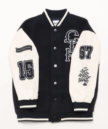 Catchup（ケチャップ）の「【Catchup】フェイクレザー切り替え スタジャン（ブルゾン）」