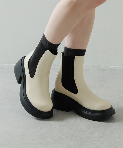 セール】『消臭』サイドゴアボリュームソールブーツ（ブーツ）｜SENSE