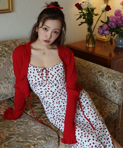 クロップドフリルカーディガン（カーディガン/ボレロ）｜Rosy