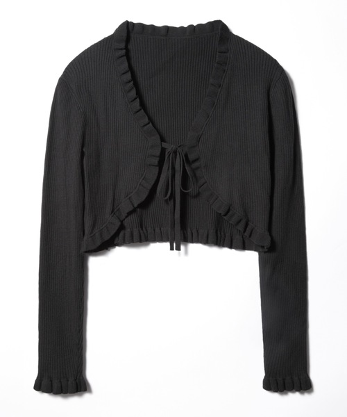 クロップドフリルカーディガン