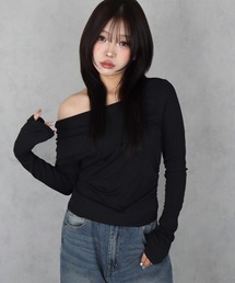 BARELY BLUE | 【 BARELY BLUE / ベアリーブルー 】 3Way オフショルダー トップス(Tシャツ/カットソー)