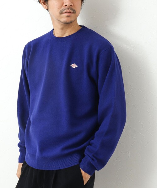 DANTON（ダントン）の「【DANTON/ダントン】ラムウール クルーネックニット 24AW（ニット/セーター・メンズ・グリーン/ブラック/ブルー・42/40/38）」の4枚目の写真