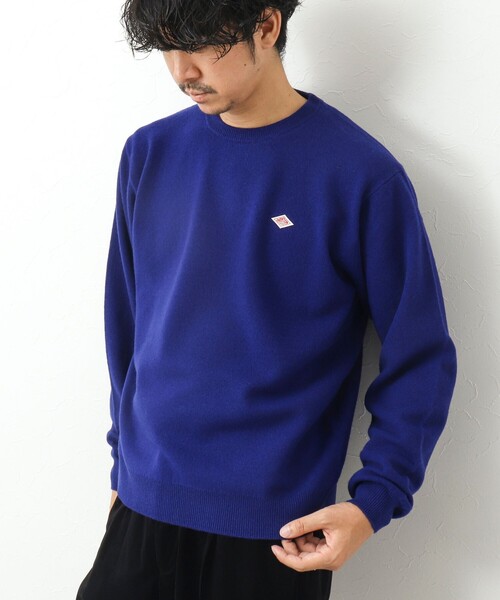 DANTON（ダントン）の「【DANTON/ダントン】ラムウール クルーネックニット 24AW（ニット/セーター・メンズ・グリーン/ブラック/ブルー・42/40/38）」の5枚目の写真