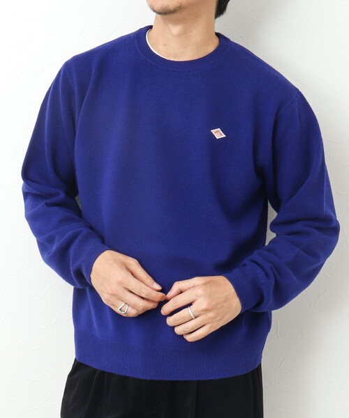 DANTON（ダントン）の「【DANTON/ダントン】ラムウール クルーネックニット 24AW（ニット/セーター・メンズ・グリーン/ブラック/ブルー・42/40/38）」の6枚目の写真