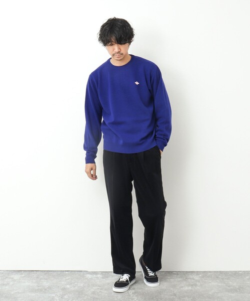 DANTON（ダントン）の「【DANTON/ダントン】ラムウール クルーネックニット 24AW（ニット/セーター・メンズ・グリーン/ブラック/ブルー・42/40/38）」の15枚目の写真