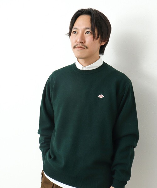 DANTON（ダントン）の「【DANTON/ダントン】ラムウール クルーネックニット 24AW（ニット/セーター・メンズ・グリーン/ブラック/ブルー・42/40/38）」の21枚目の写真