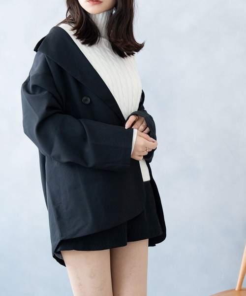 NinaetLina(ニナエリナ)の「ハイネックニットトップス(ニット/セーター・レディース・アイボリー/ブラック/ブラウン/キャメル・FREE)」の7枚目の写真