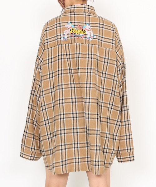 PUNYUS(プニュズ)の「10th ユニコーンチェックシャツ(シャツ/ブラウス・レディース・ベージュ系その他/ブラック系その他・1/2/3/4)」の8枚目の写真
