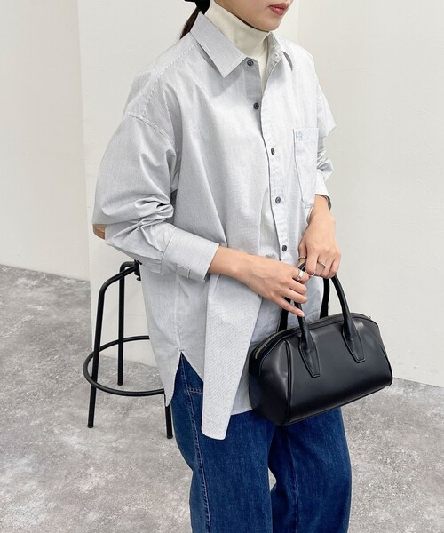 fredy emue(フレディエミュ)の「FR刺繍ストライプシャツ(シャツ/ブラウス・レディース・ブラック系その他/ホワイト系その他2/グレー系その他・38)」の10枚目の写真