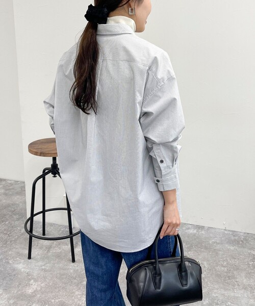 fredy emue(フレディエミュ)の「FR刺繍ストライプシャツ(シャツ/ブラウス・レディース・ブラック系その他/ホワイト系その他2/グレー系その他・38)」の12枚目の写真