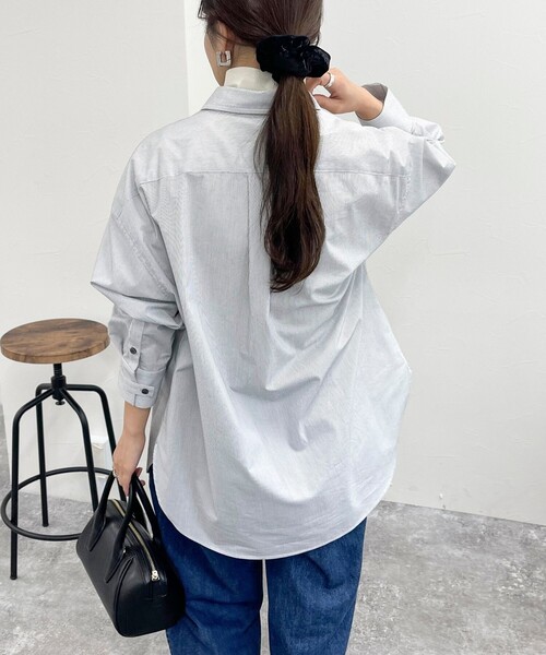 fredy emue(フレディエミュ)の「FR刺繍ストライプシャツ(シャツ/ブラウス・レディース・ブラック系その他/ホワイト系その他2/グレー系その他・38)」の14枚目の写真