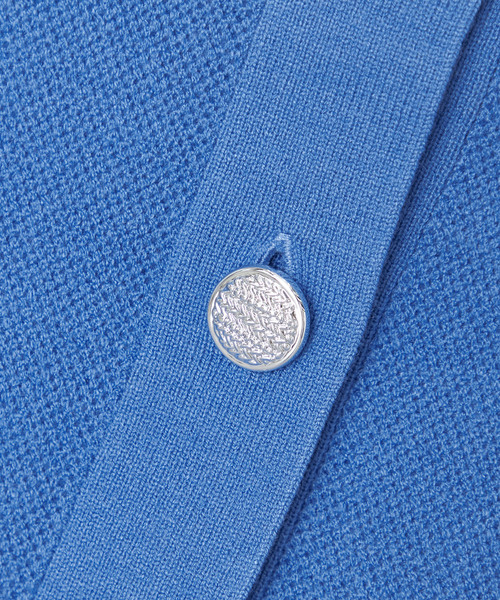 A/C DESIGN BY ALPHA CUBIC（エーシーデザインバイアルファキュービック）の「【洗濯可能】メタルボタンニットカーディガン（カーディガン/ボレロ・レディース・ブルー/オフホワイト/ネイビー・M/L）」の12枚目の写真