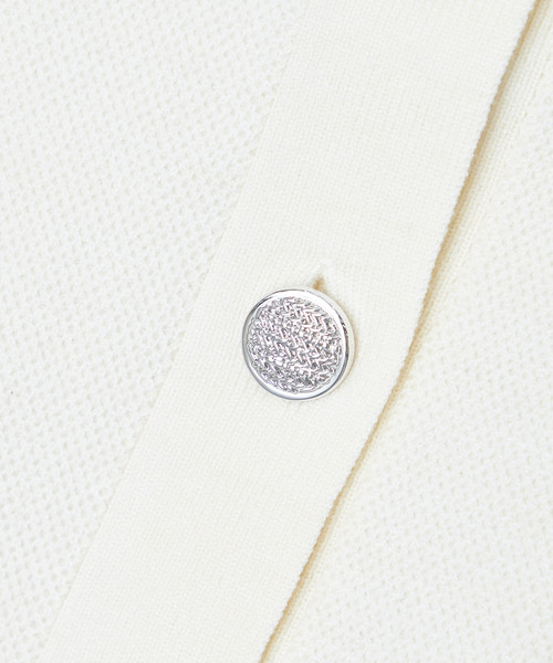 A/C DESIGN BY ALPHA CUBIC（エーシーデザインバイアルファキュービック）の「【洗濯可能】メタルボタンニットカーディガン（カーディガン/ボレロ・レディース・ブルー/オフホワイト/ネイビー・M/L）」の13枚目の写真