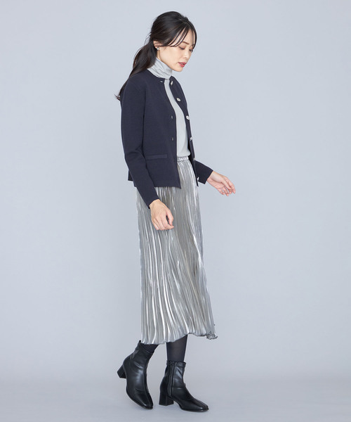 A/C DESIGN BY ALPHA CUBIC（エーシーデザインバイアルファキュービック）の「【洗濯可能】メタルボタンニットカーディガン（カーディガン/ボレロ・レディース・ブルー/オフホワイト/ネイビー・M/L）」の16枚目の写真