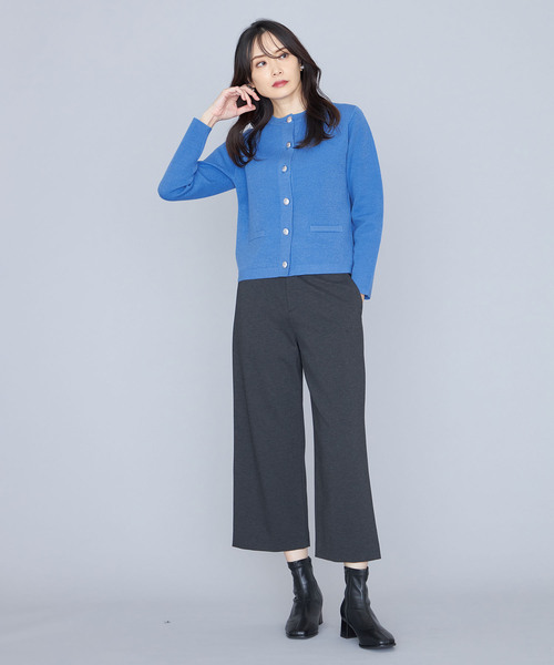 A/C DESIGN BY ALPHA CUBIC（エーシーデザインバイアルファキュービック）の「【洗濯可能】メタルボタンニットカーディガン（カーディガン/ボレロ・レディース・ブルー/オフホワイト/ネイビー・M/L）」の19枚目の写真