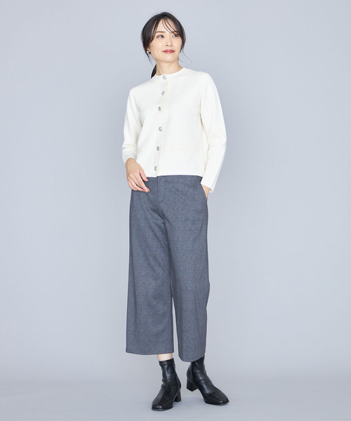 A/C DESIGN BY ALPHA CUBIC（エーシーデザインバイアルファキュービック）の「【洗濯可能】メタルボタンニットカーディガン（カーディガン/ボレロ・レディース・ブルー/オフホワイト/ネイビー・M/L）」の21枚目の写真