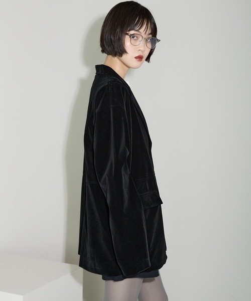 leimn（レイムン）の「ベロアテーラードジャケット（テーラードジャケット・レディース・ダークブラウン/ブラック・FREE）」の19枚目の写真