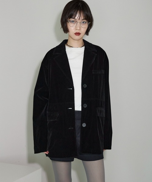 leimn（レイムン）の「ベロアテーラードジャケット（テーラードジャケット・レディース・ダークブラウン/ブラック・FREE）」の20枚目の写真