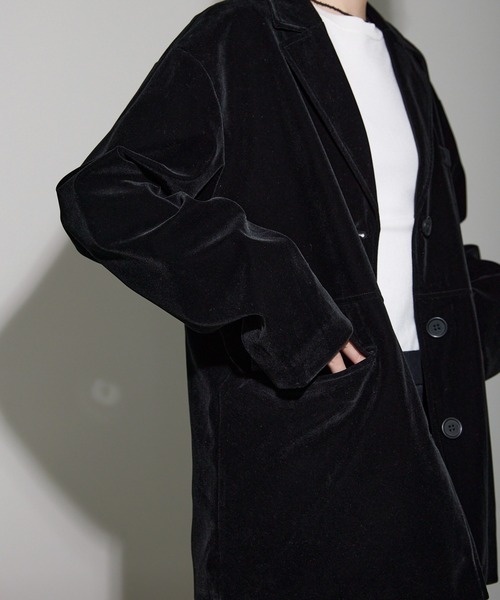 セール】ベロアテーラードジャケット（テーラードジャケット）｜leimn