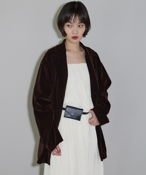 Hu0026M 最上級 ベロアテーラードジャケット 送料無料ジャケット レディース 冬 ベロア ベロア