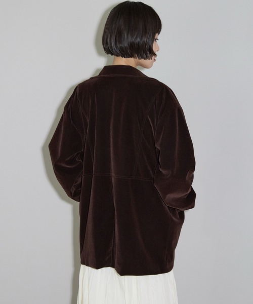 セール】ベロアテーラードジャケット（テーラードジャケット）｜leimn