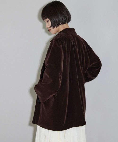 セール】ベロアテーラードジャケット（テーラードジャケット）｜leimn